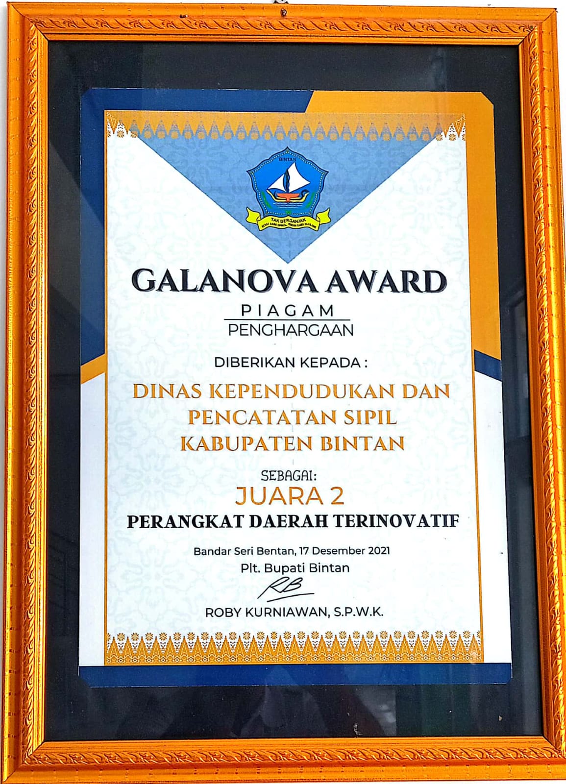 PENGHARGAAN GALANOVA