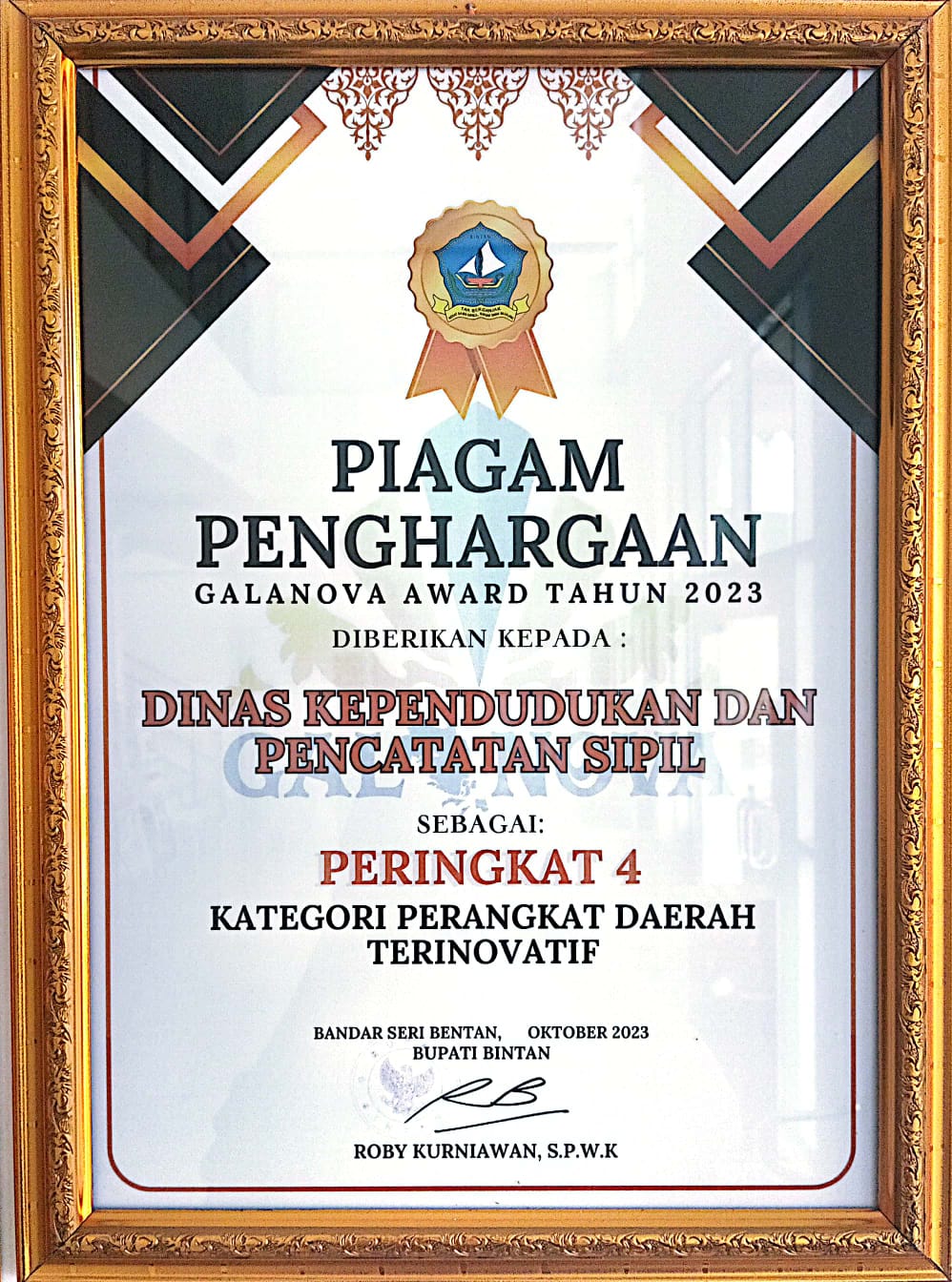 PIAGAM PENGHARGAAN GALANOVA AWARD TAHUN 2023